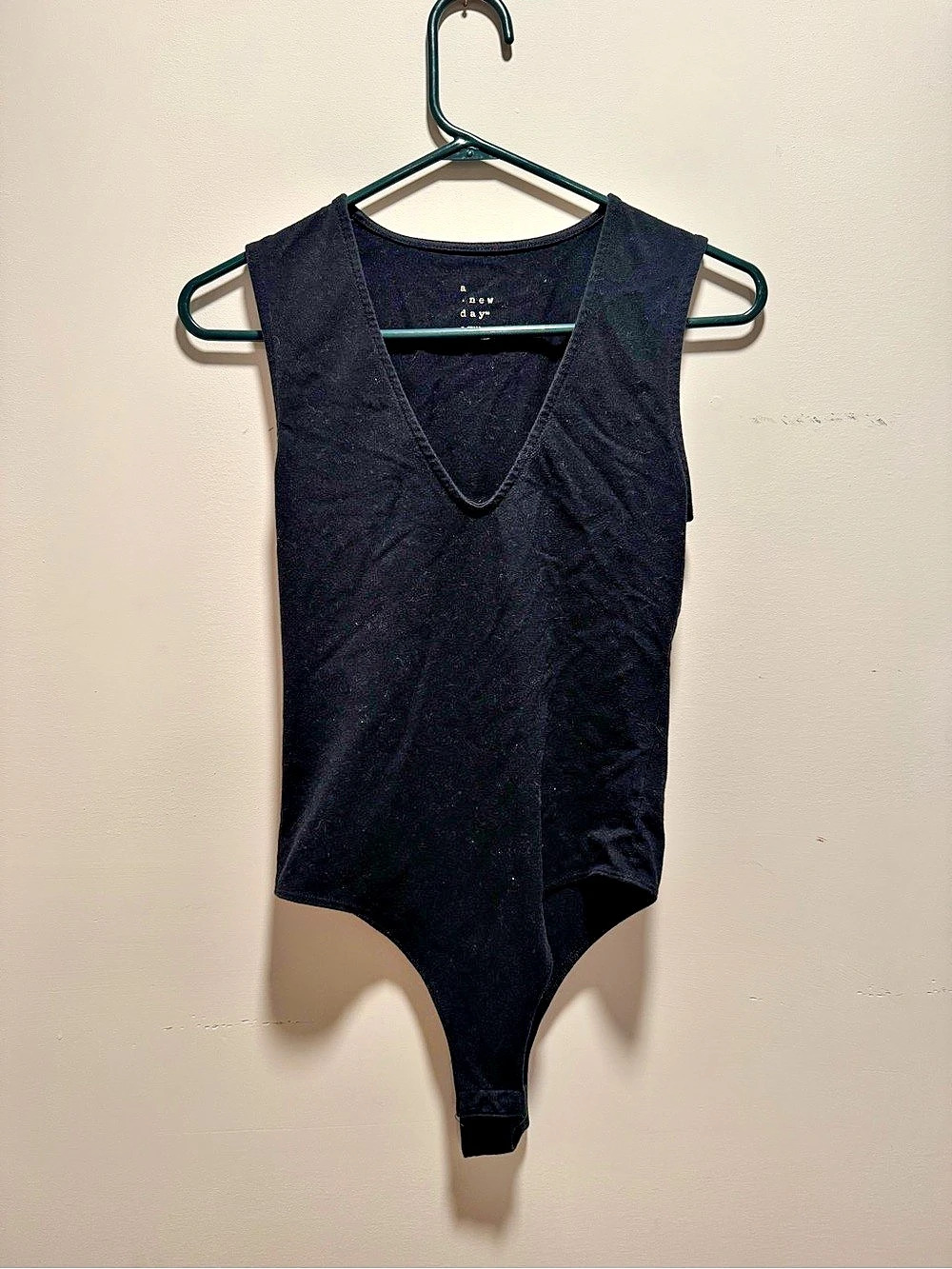 A New Day Double-Scoop Bodysuit Black XS